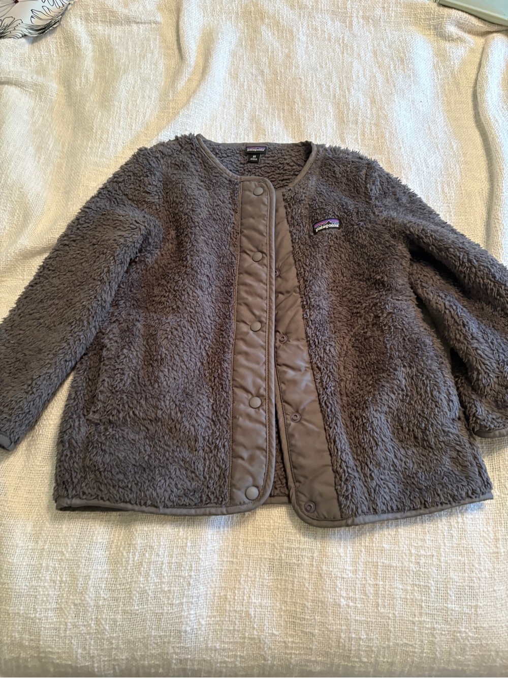 Patagonia Kids' Cozy Fleece Jacket in Dark Gray size XS